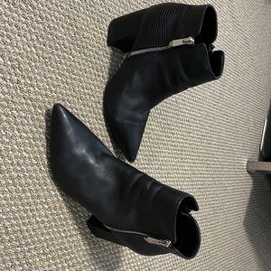 Marc Fischer Black Booties with Zipper
